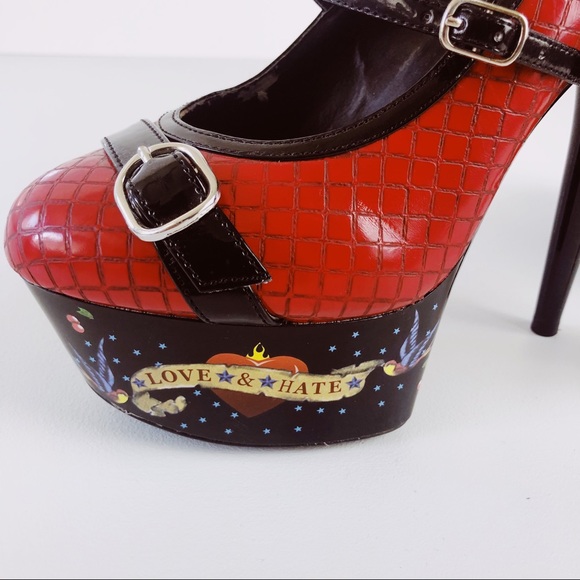 Penthouse Rockabilly Love & Hate Heels size 9 - Picture 4 of 5